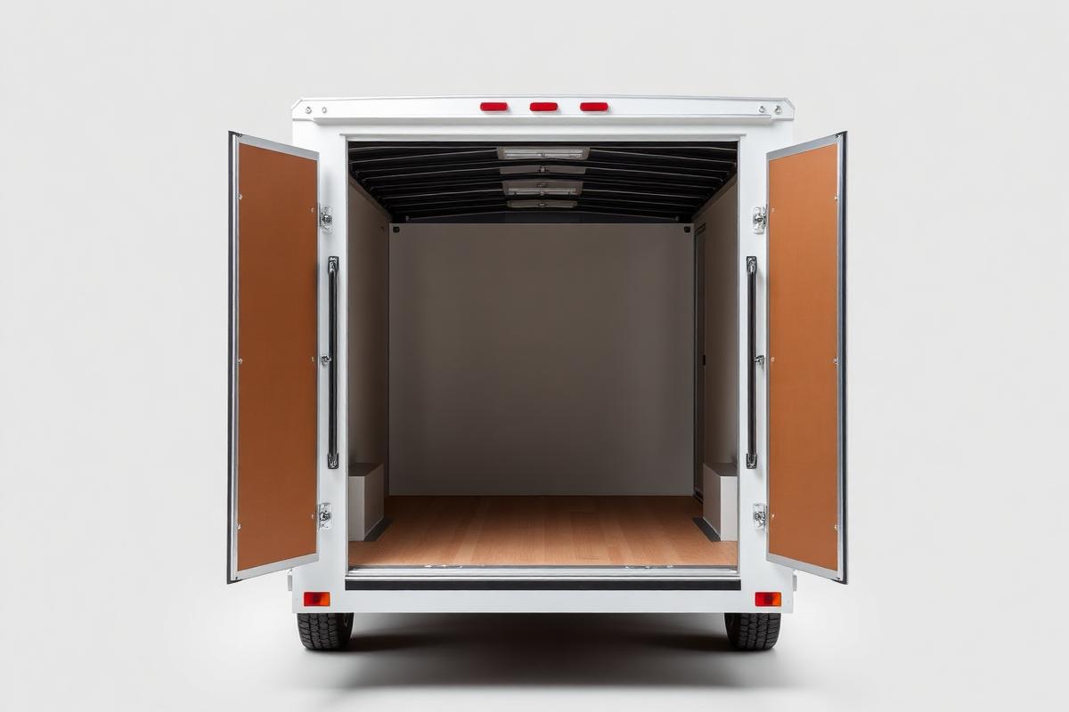 6x12 Enclosed Cargo Trailer available for rent in Killeen, TX